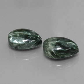  ct natürliche grüner Seraphinit-Edelsteine, Birnenform, Lichtundurchlässig