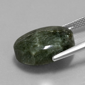 9,33 ctw natürlicher grüner Seraphinit, Oval Schliff, Lichtundurchlässig