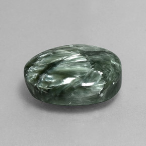 8,64 ctw natürlicher grüner Seraphinit, Oval Schliff, Lichtundurchlässig