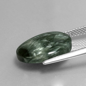6,11 ctw natürlicher grüner Seraphinit, Oval Schliff, Lichtundurchlässig