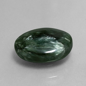 8,76 ctw natürlicher grüner Seraphinit, Oval Schliff, Lichtundurchlässig