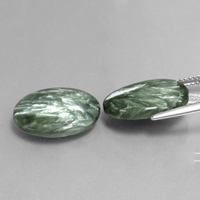  ct natürliche Grün Seraphinite-Edelsteine, Oval Schliff, Lichtundurchlässig