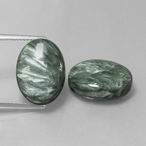  ct natürliche Grün Seraphinite-Edelsteine, Oval Schliff, Lichtundurchlässig