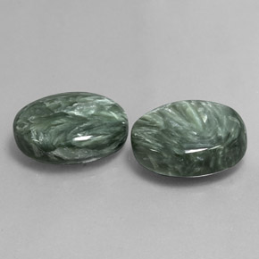  ct natürliche Grün Seraphinite-Edelsteine, Oval Schliff, Lichtundurchlässig