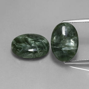  ct natürliche Grün Seraphinite-Edelsteine, Oval Schliff, Lichtundurchlässig