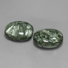  ct natürliche grüner Seraphinit-Edelsteine, Oval Schliff, Lichtundurchlässig