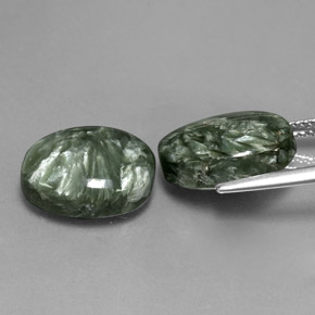  ct natürliche grüner Seraphinit-Edelsteine, Oval Schliff, Lichtundurchlässig