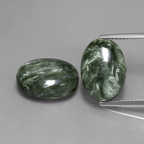  ct natürliche Grün Seraphinite-Edelsteine, Oval Schliff, Lichtundurchlässig