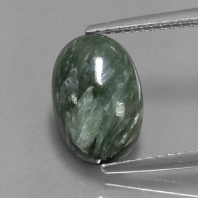 3,12 ctw natürlicher grüner Seraphinit, Oval Schliff, Lichtundurchlässig