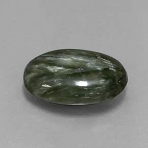 5,60 ctw natürlicher grüner Seraphinit, Oval Schliff, Lichtundurchlässig