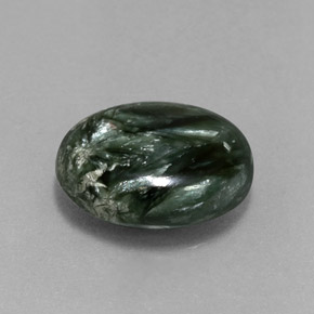 5,08 ctw natürlicher grüner Seraphinit, Oval Schliff, Lichtundurchlässig