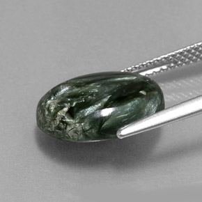 5,08 ctw natürlicher grüner Seraphinit, Oval Schliff, Lichtundurchlässig