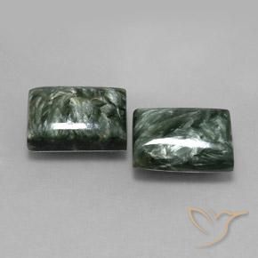 15.80 ct natürliche Grün Seraphinite-Edelsteine, Baguette, Lichtundurchlässig