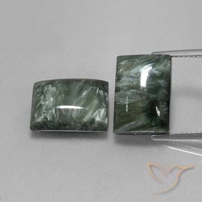 16.64 ct natürliche Mehrfarbig Seraphinite-Edelsteine, Baguette, Lichtundurchlässig