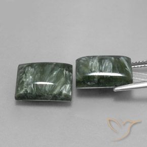 16.64 ct natürliche Mehrfarbig Seraphinite-Edelsteine, Baguette, Lichtundurchlässig