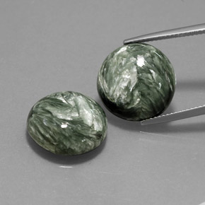 20,65 ct natürliche grüner Seraphinit-Edelsteine, Rundschliff, Lichtundurchlässig