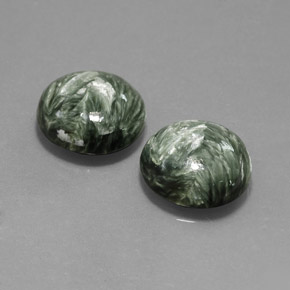 20,65 ct natürliche grüner Seraphinit-Edelsteine, Rundschliff, Lichtundurchlässig