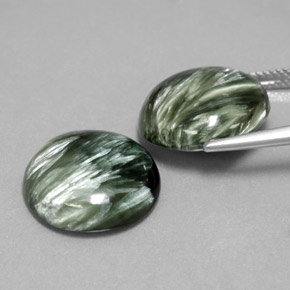  ct natürliche Grün Seraphinite-Edelsteine, Rund Schliff, Lichtundurchlässig
