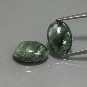  ct natürliche grüner Seraphinit-Edelsteine, Oval Schliff, Lichtundurchlässig