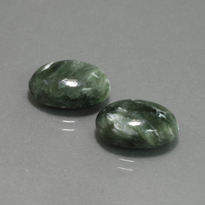  ct natürliche grüner Seraphinit-Edelsteine, Oval Schliff, Lichtundurchlässig
