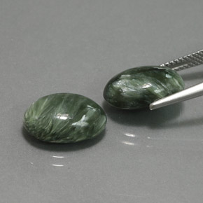  ct natürliche grüner Seraphinit-Edelsteine, Oval Schliff, Lichtundurchlässig