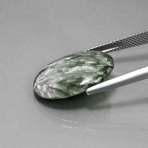 9,28 ctw natürlicher grüner Seraphinit, Oval Schliff, Lichtundurchlässig