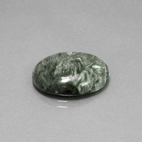 8,99 ctw natürlicher grüner Seraphinit, Oval Schliff, Lichtundurchlässig