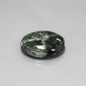 9,52 ctw natürlicher grüner Seraphinit, Oval Schliff, Lichtundurchlässig