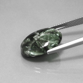 9,52 ctw natürlicher grüner Seraphinit, Oval Schliff, Lichtundurchlässig
