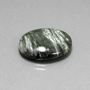 11,21 ctw natürlicher grüner Seraphinit, Oval Schliff, Lichtundurchlässig