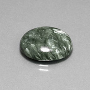 8,60 ctw natürlicher grüner Seraphinit, Oval Schliff, Lichtundurchlässig