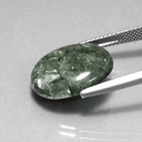 8,60 ctw natürlicher grüner Seraphinit, Oval Schliff, Lichtundurchlässig