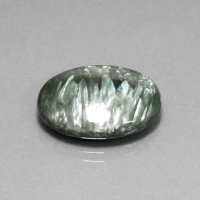 12,26 ctw natürlicher grüner Seraphinit, Oval Schliff, Lichtundurchlässig