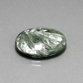 10,67 ctw natürlicher grüner Seraphinit, Oval Schliff, Lichtundurchlässig