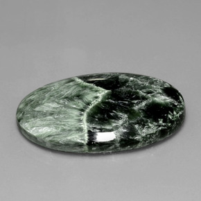 28,27 ctw natürlicher grüner Seraphinit, Oval Schliff, Lichtundurchlässig