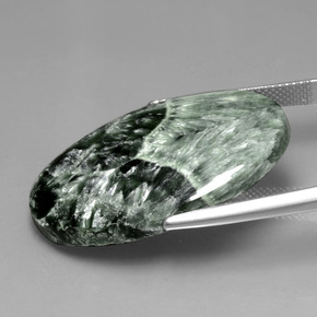 28,27 ctw natürlicher grüner Seraphinit, Oval Schliff, Lichtundurchlässig