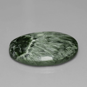 28,17 ctw natürlicher grüner Seraphinit, Oval Schliff, Lichtundurchlässig