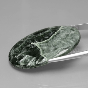 9,17 ctw natürlicher Grün Seraphinite, Oval Schliff, Lichtundurchlässig