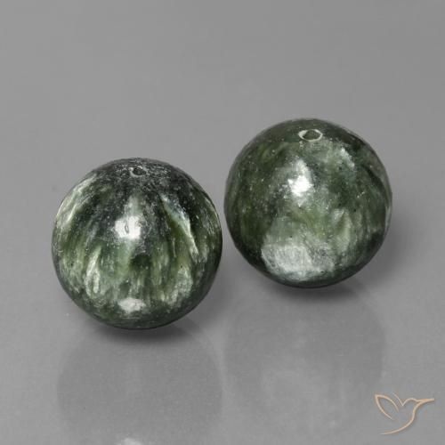38.66 ct natürliche Mittelgrün Seraphinite-Edelsteine, Kugel / Ball, Lichtundurchlässig