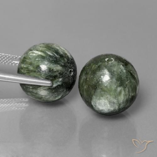 38.66 ct natürliche Mittelgrün Seraphinite-Edelsteine, Kugel / Ball, Lichtundurchlässig