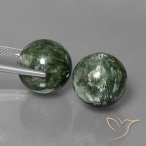 36.86 ct natürliche Graugrün Seraphinite-Edelsteine, Kugel / Ball, Lichtundurchlässig