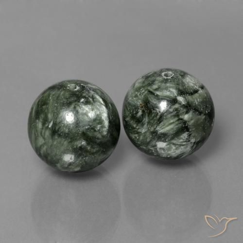 38.39 ct natürliche Grün Seraphinite-Edelsteine, Kugel / Ball, Lichtundurchlässig