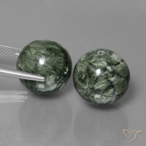 38.39 ct natürliche Grün Seraphinite-Edelsteine, Kugel / Ball, Lichtundurchlässig