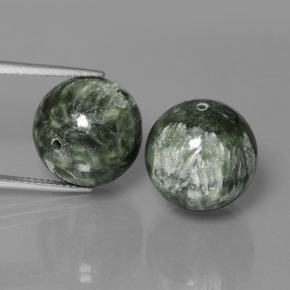 39,38 ct natürliche grüner Seraphinit-Edelsteine, Sphäre / Kugel, Lichtundurchlässig