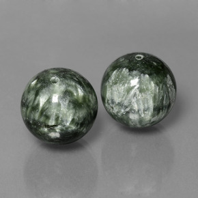 39,38 ct natürliche grüner Seraphinit-Edelsteine, Sphäre / Kugel, Lichtundurchlässig