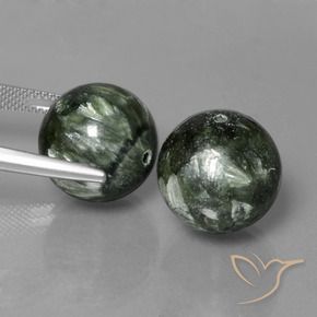 38.64 ct natürliche Grün Seraphinite-Edelsteine, Kugel / Ball, Lichtundurchlässig