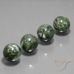 77.78 ct natürliche Armeegrün Seraphinite-Edelsteine, Kugel / Ball, Lichtundurchlässig