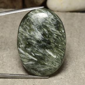 9,17 ctw natürlicher Grün Seraphinite, Oval Schliff, Lichtundurchlässig