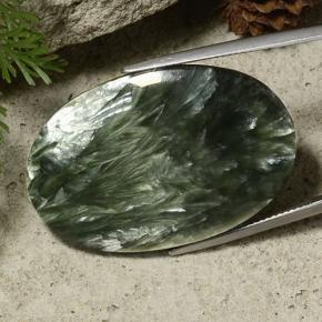 33,43 ctw natürlicher grüner Seraphinit, Oval Schliff, Lichtundurchlässig