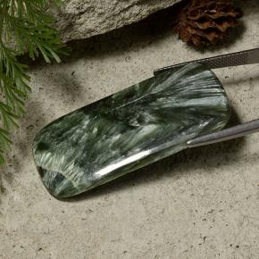 9,17 ctw natürlicher Grün Seraphinite, Kissenschliff, Lichtundurchlässig